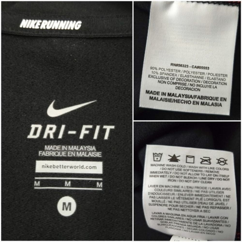 Nike Running Red & Black‎ Dri Fit Mock Neck 1/4 Zip Long Sleeve Top- Women's M - Picture 8 of 8